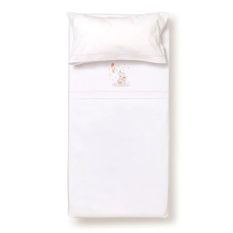 Triptico Sábanas cuna de 120*60 Elefante Bco/Rs