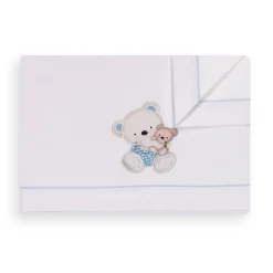 Triptico Sábanas cuna de 120*60 Osito Bco/Az