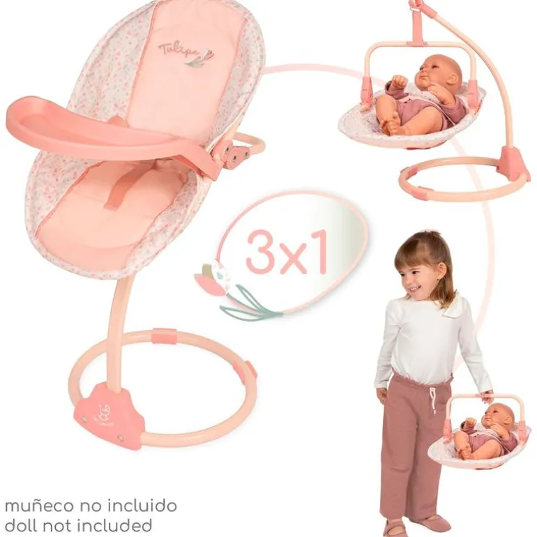 Trona Columpio de Muñecas Tulipe 3x1