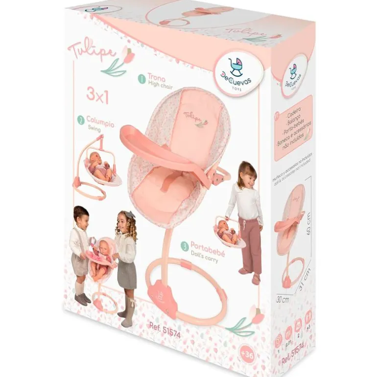 Trona Columpio de Muñecas Tulipe 3x1