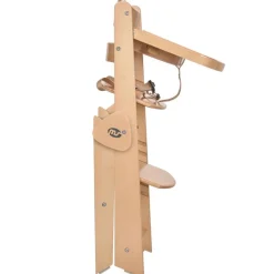 Trona madera plegable con cojín Full Gris