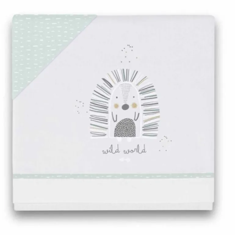 Tríptico de Sábanas Minicuna Punto Erizo Menta