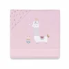 Tríptico de Sábanas Minicuna Punto Llama Rosa