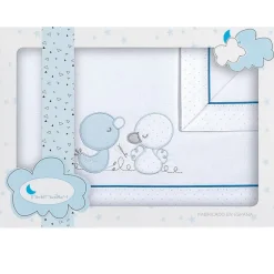 Tríptico Sábanas Para Cuna 60*120 Patito Azul