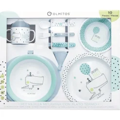 Vajilla con Plato Térmico Cocodrilo