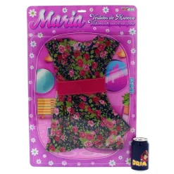 Vestido Muñeca 85 cm Flores Verde