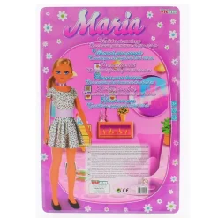 Vestido Muñeca 85 cm Flores Rosa