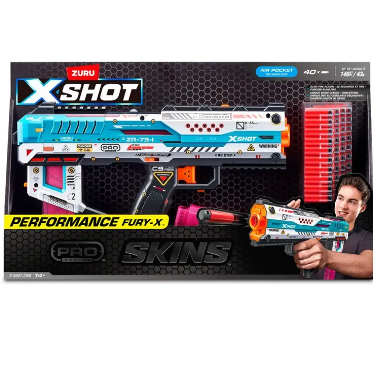 X-Shot Skins Lanzador Performance Fury-X con 40 Dardos